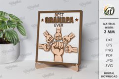 Personalized Father&#039;s Day Gift Lasercut. Family Name Board Product Image 1