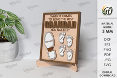 Personalized Father&#039;s Day Gift Lasercut. Family Name Board Product Image 1