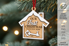 Personalized First Christmas Ornaments Bundle Laser Cut Product Image 2