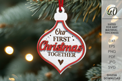 Personalized First Christmas Ornaments Bundle Laser Cut Product Image 4