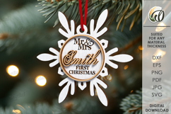 Personalized First Christmas Ornaments Bundle Laser Cut Product Image 6