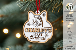 Personalized First Christmas Ornaments Bundle Laser Cut Product Image 7