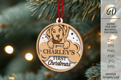 Personalized First Christmas Ornaments Bundle Laser Cut Product Image 8