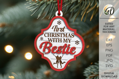 Personalized First Christmas Ornaments Bundle Laser Cut Product Image 9