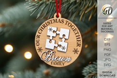 Personalized First Christmas Ornaments Bundle Laser Cut Product Image 10