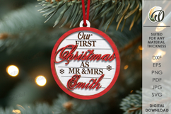 Personalized First Christmas Ornaments Bundle Laser Cut Product Image 11