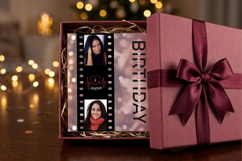 Birthday Photo Collage PSD Template - Film Strip Design. Product Image 4