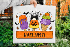 Personalized Girl Halloween Png, Halloween Kids Name Png Product Image 3