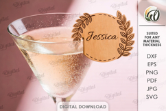 Personalized Glass Tags Bundle Laser Cut. Drink Tag SVG Product Image 11