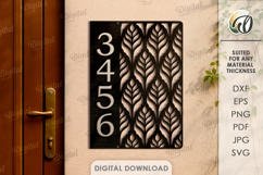 Personalized House Sign Laser Cut. House Number Plaque SVG Product Image 1