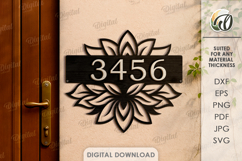 Personalized House Sign Laser Cut. House Number Plaque SVG Product Image 1