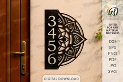 Personalized House Sign Laser Cut. House Number Plaque SVG Product Image 1