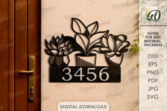 Personalized House Sign Laser Cut. House Number Plaque SVG Product Image 1