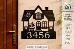 Personalized House Signs Bundle Lasercut. Number Plaque SVG Product Image 12