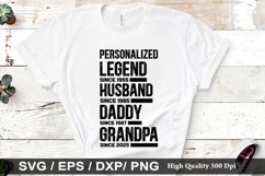 Personalized Legend Husband SVG - Father&#039;s Day Design Product Image 1