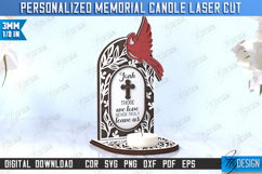 Personalized Memorial Candle Laser Cut Bundle, Candle Holder Product Image 12