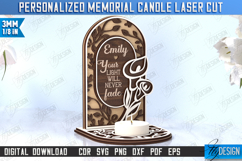 Memorial Candle Holder Laser Cut | Sympathy Gift | CNC File Product Image 1