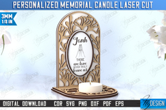 Memorial Candle Holder Laser Cut | Sympathy Gift | CNC File Product Image 1
