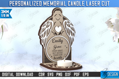 Personalized Memorial Candle Laser Cut Bundle, Candle Holder Product Image 6