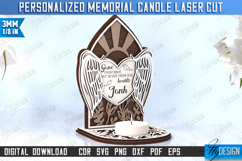 Personalized Memorial Candle Laser Cut Bundle, Candle Holder Product Image 9