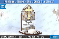 Personalized Memorial Candle Laser Cut Bundle, Candle Holder Product Image 10
