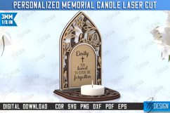 Personalized Memorial Candle Laser Cut Bundle, Candle Holder Product Image 11