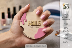 Personalized Nail Display Board Laser Cut. Nail Display SVG Product Image 1