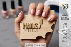 Personalized Nail Display Board Laser Cut. Nail Display SVG Product Image 1