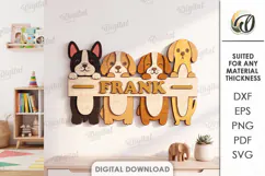 Personalized Name Sign Laser Cut. Kids Room Wall Decor SVG Product Image 1
