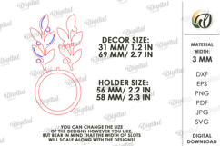 Personalized Napkin Ring Laser Cut. Napkin Holder SVG Product Image 2