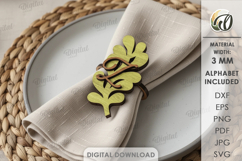 Personalized Napkin Rings Bundle Lasercut. Napkin Holder SVG Product Image 7