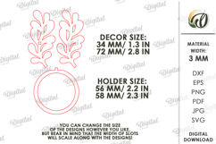 Personalized Napkin Ring Laser Cut. Napkin Holder SVG Product Image 3