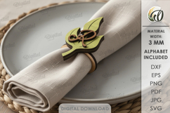 Personalized Napkin Rings Bundle Lasercut. Napkin Holder SVG Product Image 10