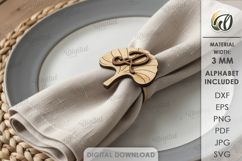 Personalized Napkin Ring Laser Cut. Napkin Holder SVG Product Image 1