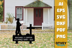 Personalized Outdoor Memorial Soldier Name Lasercut Product Image 2