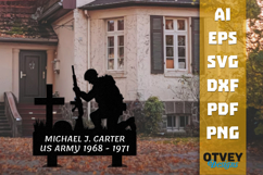 Personalized Outdoor Memorial Soldier Name Lasercut Product Image 2