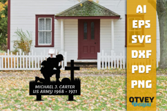 Personalized Outdoor Memorial Soldier Name Lasercut Product Image 1