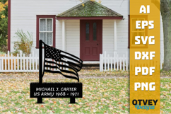 Personalized Outdoor Memorial Soldier Name Lasercut Product Image 2