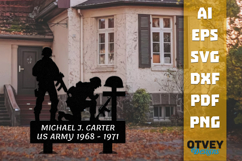 Personalized Outdoor Memorial Soldier Name Lasercut Product Image 1