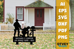 Personalized Outdoor Memorial Soldier Name Lasercut Product Image 2