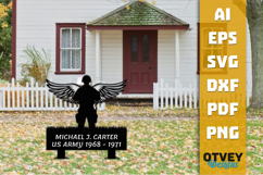 Personalized Outdoor Memorial Soldier Name Lasercut Product Image 2