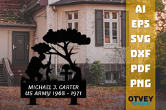 Personalized Outdoor Memorial Soldier Name Lasercut Product Image 2