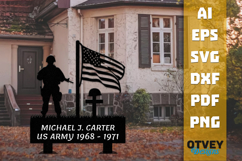 Personalized Outdoor Memorial Soldier Name Lasercut Product Image 1