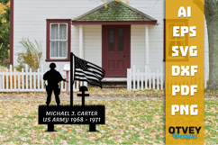 Personalized Outdoor Memorial Soldier Name Lasercut Product Image 2