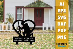 Personalized Outdoor Memorial Soldier Name Lasercut Product Image 2