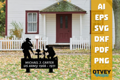 Personalized Outdoor Memorial Soldier Name Lasercut Product Image 2