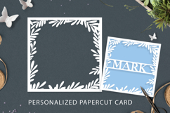 Personalised laser card svg / Personalized papercut card Product Image 1