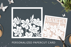 Personalised laser card svg / Personalized papercut card Product Image 1