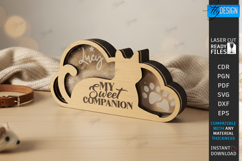 Personalized Pet Memorial Keepsake Box Laser Cut | Home Pets Product Image 1