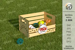 Personalized Pet Toy Basket Laser Cut. Wooden Toy Box SVG Product Image 1
